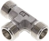 Trójnik hydrauliczny T, gwinty zewnętrzne 10 S (M18x1,5), stal nierdzewna