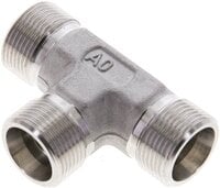 Trójnik hydrauliczny T, gwinty zewnętrzne 16 S (M24x1,5), stal nierdzewna