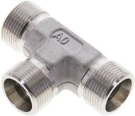 Trójnik hydrauliczny T, gwinty zewnętrzne 16 S (M24x1,5), stal nierdzewna