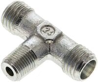 Trójnik hydrauliczny T, gwint R 1/8"-6 L (M12x1,5), stal ocynkowana