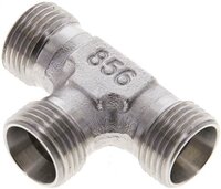Trójnik hydrauliczny T, gwinty zewnętrzne 12 L (M18x1,5), stal nierdzewna