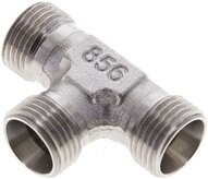 Trójnik hydrauliczny T, gwinty zewnętrzne 12 L (M18x1,5), stal nierdzewna