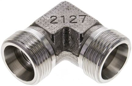 Kolanko hydrauliczne 90 st., gwint zewnętrzny 20 S (M30x2), stal nierdzewna