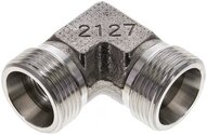 Kolanko hydrauliczne 90 st., gwint zewnętrzny 20 S (M30x2), stal nierdzewna