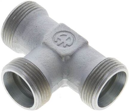 Trójnik hydrauliczny T, gwinty zewnętrzne 18 L (M26x1,5), stal ocynkowana