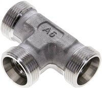 Trójnik hydrauliczny T, gwinty zewnętrzne 18 L (M26x1,5), stal nierdzewna