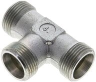 Trójnik hydrauliczny T, gwinty zewnętrzne 20 S (M30x2), stal ocynkowana