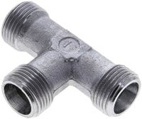 Trójnik hydrauliczny T, gwinty zewnętrzne 12 S (M20x1,5), stal ocynkowana
