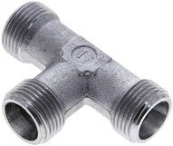 Trójnik hydrauliczny T, gwinty zewnętrzne 12 S (M20x1,5), stal ocynkowana