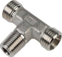 Trójnik hydrauliczny T, gwint R 1/8"-6 L (M12x1,5), stal nierdzewna