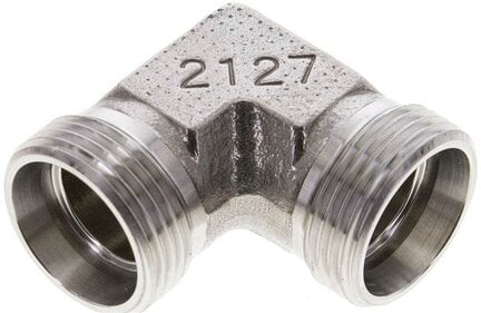 Kolanko hydrauliczne 90 st., gwint zewnętrzny 22 L (M30x2), stal nierdzewna