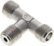 Trójnik hydrauliczny T, gwint R 1/4"-6 S (M14x1,5), stal ocynkowana