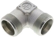 Kolanko hydrauliczne 90 st., gwint zewnętrzny 25 S (M36x2), stal ocynkowana