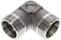 Kolanko hydrauliczne 90 st., gwint zewnętrzny 25 S (M36x2), stal nierdzewna