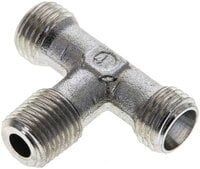 Trójnik hydrauliczny T, gwint R 1/4"-8 L (M14x1,5), stal ocynkowana
