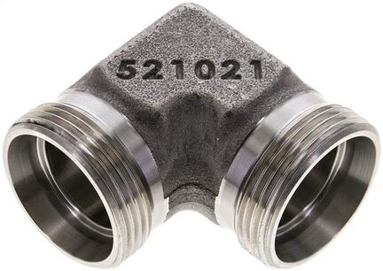 Kolanko hydrauliczne 90 st., gwint zewnętrzny 28 L (M36x2), stal nierdzewna