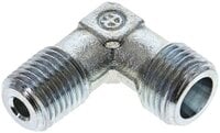 Kolanko hydrauliczne 90 st., gwintowane, M 14x1,5 (stożkowy)-8 S (M16x1,5), stal ocynkowana