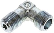 Kolanko hydrauliczne 90 st., gwintowane, M 14x1,5 (stożkowy)-8 S (M16x1,5), stal ocynkowana
