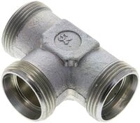 Trójnik hydrauliczny T, gwinty zewnętrzne 28 L (M36x2), stal ocynkowana