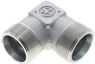 Kolanko hydrauliczne 90 st., gwint zewnętrzny 30 S (M42x2), stal ocynkowana