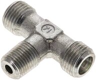 Trójnik hydrauliczny T, gwint R 1/4"-8 S (M16x1,5), stal ocynkowana