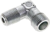 Kolanko hydrauliczne 90 st. gwint R 1/4"-8 S (M16x1,5), stal ocynkowana