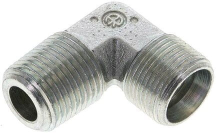 Kolanko hydrauliczne 90 st., gwint NPT 1/2"-15 L (M22x1,5), stal ocynkowana