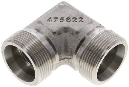 Kolanko hydrauliczne 90 st., gwint zewnętrzny 30 S (M42x2), stal nierdzewna