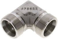 Kolanko hydrauliczne 90 st., gwint zewnętrzny 30 S (M42x2), stal nierdzewna