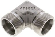 Kolanko hydrauliczne 90 st., gwint zewnętrzny 30 S (M42x2), stal nierdzewna