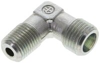 Kolanko hydrauliczne 90 st., gwint NPT 1/4"-8 S (M16x1,5), stal ocynkowana