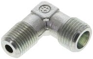 Kolanko hydrauliczne 90 st., gwint NPT 1/4"-8 S (M16x1,5), stal ocynkowana