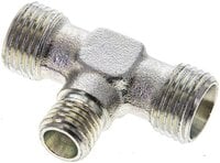 Trójnik hydrauliczny, redukcyjny 10 L (M16x1,5)-6 L (M12x1,5)-10 L (M16x1,5), stal ocynkowana