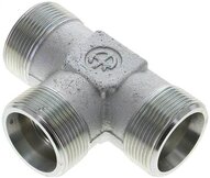 Trójnik hydrauliczny T, gwinty zewnętrzne 30 S (M42x2), stal ocynkowana