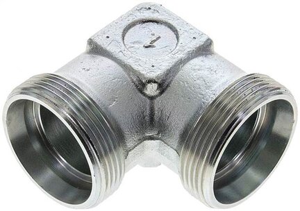 Kolanko hydrauliczne 90 st., gwint zewnętrzny 35 L (M45x2), stal ocynkowana