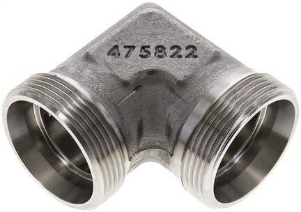Kolanko hydrauliczne 90 st., gwint zewnętrzny 35 L (M45x2), stal nierdzewna