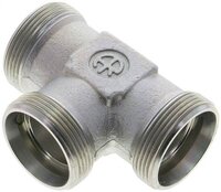 Trójnik hydrauliczny T, gwinty zewnętrzne 35 L (M45x2), stal ocynkowana