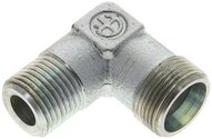 Kolanko hydrauliczne 90 st., gwint NPT 1/2"-16 S (M24x1,5), stal ocynkowana