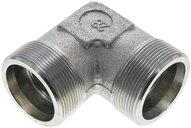 Kolanko hydrauliczne 90 st., gwint zewnętrzny 38 S (M52x2), stal ocynkowana