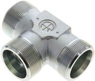 Trójnik hydrauliczny T, gwinty zewnętrzne 38 S (M52x2), stal ocynkowana