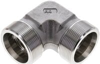 Kolanko hydrauliczne 90 st., gwint zewnętrzny 38 S (M52x2), stal nierdzewna