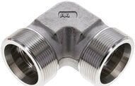 Kolanko hydrauliczne 90 st., gwint zewnętrzny 38 S (M52x2), stal nierdzewna