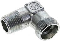 Kolanko hydrauliczne 90 st. gwint R 1/2"-18 L (M26x1,5), stal ocynkowana