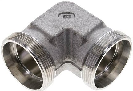 Kolanko hydrauliczne 90 st., gwint zewnętrzny 42 L (M52x2), stal nierdzewna