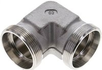 Kolanko hydrauliczne 90 st., gwint zewnętrzny 42 L (M52x2), stal nierdzewna