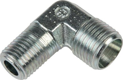 Kolanko hydrauliczne 90 st., gwint NPT 1/8"-6 L (M12x1,5), stal ocynkowana