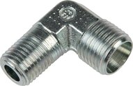 Kolanko hydrauliczne 90 st., gwint NPT 1/8"-6 L (M12x1,5), stal ocynkowana