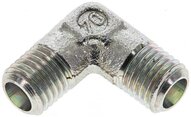Kolanko hydrauliczne 90 st., gwint zewnętrzny 4 LL (M8x1), stal ocynkowana