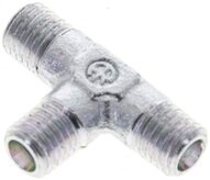 Trójnik hydrauliczny T, gwinty zewnętrzne 4 LL (M8x1), stal ocynkowana