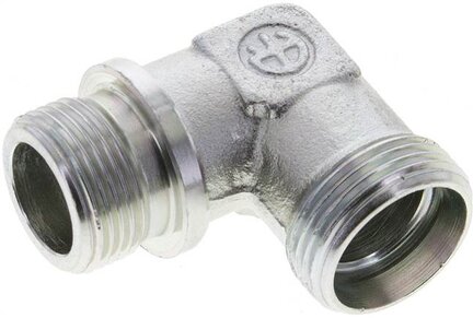 Kolanko hydrauliczne 90 st. gwint G 3/4"-22 L (M30x2), stal ocynkowana